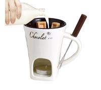 Genérico Taza De Fondue De Chocolate,Calentador De Mantequilla De Cerámica - Juego de Tazas Personales para Fondue,para Mariscos Cena Postre Queso Cumpleaños Cita Noche Picnics Fiesta