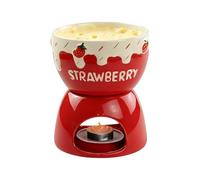 Genérico Taza de Fondue de Chocolate - Kit de Olla de Cerámica Portátil para Aperitivo, Fruta, Mar, Postre | Ideal Velada, Boda, Fiesta, Picnic, Cocineros | Práctico, Elegante, fácil de Usar.