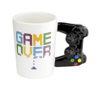 Generico Taza de Gamer con Mango Joystick Game Over de estilo Pixel Idea Regalo Original para Gamer y Amantes Videojuegos