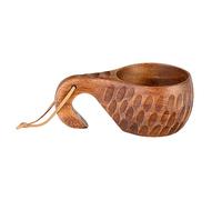 Genérico Taza de madera para campamento, taza de madera - Taza de agua para acampar hecha a mano, de portátil de 350ml, recipiente de agua ligero para taza de café al aire libre para café, té y lech