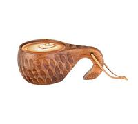 Genérico Taza de madera para campamento, taza de madera - Taza de café hecha a mano para acampar, de portátil de 350ml, recipiente de agua ligero para taza de café al aire libre para, té y lech
