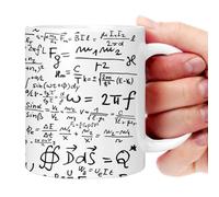 Genérico Taza de matemáticas | Taza de café de fórmulas matemáticas famosas - Copa de regalos divertida, sarcástica, motivadora e para compañeros de trabajo, amigos, maestros