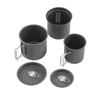 Genérico Taza De Senderismo - 3 Piezas Portátil Apilable Vajilla De Exterior - Tazas Café Metálicas,Para Deportes Picnic Fogata Senderismo Supervivencia Bushcraft Alpina
