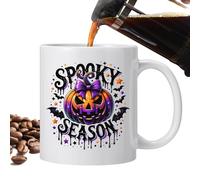 Genérico Taza De - Taza De Cerámica Halloween | Mug Gótico 12oz Con Diseño De Horror Para Café, Té & Chocolate Caliente | Calavera & Calabaza