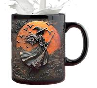 Genérico Taza De Té De Bruja,32.5cl Tazas De Halloween | Taza De Desayuno Para Momentos Relajantes Colección Personal Rutina Matutina Hogar Ocio Fin De Semana
