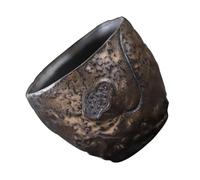 Genérico Taza de Té de Cerámica Esmalte Óxido 110 Ml Resistente a Altas Temperaturas Práctica para Uso Doméstico Oficina y Viajes Estilo Retro Chino Base Estable y Diseño Grueso