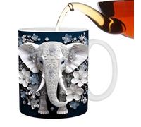 Genérico Taza de té de elefante: copa de de gran capacidad para sopa y bebidas, diseño decorativo de la taza | Drinkware para vino, cerveza, agua, uso de la cocina, idea de regalo divertida para ad