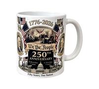 Genérico Taza del 250 aniversario: bebida conmemorativa, de té de cerámica, de café patriótica 1776-2026, taza de celebración de la historia del patrimonio para el hogar, oficina, apartamento, hotel,