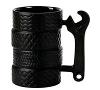 Genérico Taza Herramienta - Vaso de Cerámica con Mango de Llave | Taza de Gran Capacidad con Diseño de Neumático - para Hombre, Mujer, Adulto, Amigo, Niño, Papá, Amante de los Coches