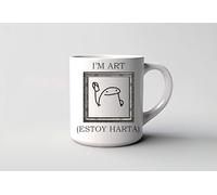 Genérico Taza irónica Im art (Estoy harta) | Tazas de Cafe | Tazas Originales para Regalar Desayuno Ceramica Te Letras Grabadas 350Ml