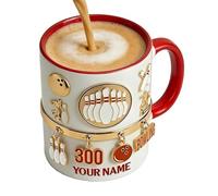Genérico Taza para café - 350 ml Bebidas Frías y Calientes | Taza en Relieve con Motivo de Bolos,Para Hogar, Chocolate, Té, Leche, Amantes del Bowling, Adolescentes, Fans