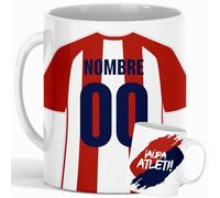 Genérico Taza Personalizada Fútbol A. Madrid | Regalo Original para Aficionados del Fútbol | Taza de Desayuno | Regalo Equipo de Fútbol | Diseño Único y Duradero (At. Madrid)