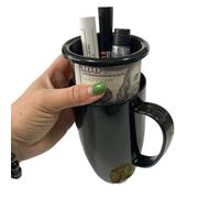 Genérico Taza Secreta Segura - Taza De Café Reutilizable Con Compartimento Oculto | Contenedor De Bebidas Ligero Para Viajes Estudio Gimnasio Camping Al Aire Libre Desplazamiento Diario