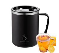 Genérico Taza Térmica - Vaso de taza de viaje de 500 ml,Vaso para beber con tapa y asa, taza de café de acero inoxidable para té, cacao caliente, bebidas frías, bebidas heladas