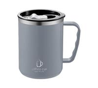 Genérico Taza Térmica,Vaso para beber de 500 ml - Vaso para beber con tapa y asa, taza de café de acero inoxidable para té, cacao caliente, bebidas frías, bebidas heladas