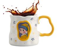 Genérico Tazas Bonitas | Cerámica Resistente al Calor Decoración Estética para Escritorio,Tazas Bonitas De Diseño Estético,Para Hombre Y Mujer Bebidas Leche Casa Oficina Colegio Residencia