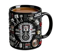 Genérico Tazas Café Cerámica - Taza Mecánica Vintage, Diseño Motor Equipo | Para Casa Oficina Hombre Novio Amante Coche Té Bebida San Valentín Cumpleaños, Mango Antideslizante Pieza Calidad