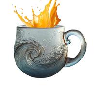 Genérico Tazas De Café Con Tema De La Playa | Taza Temática Marítima 350 Ml,Tazas De Vidrio De Café,Para Oficina Viaje Bar Casa Reunión