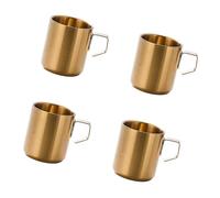 Genérico Tazas de café de acero inoxidable a prueba de herrumbre, con Interior liso, taza para beber leche fácil de limpiar con, taza para dejar permanente, 4 Uds