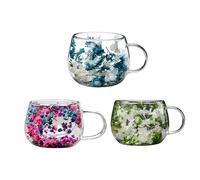 Generico Tazas De Café De Doble Pared - Vaso Resistente Al Calor De 300 Ml | Decorativo | Vaso De Agua Aislado | Vasos De Borosilicato De Alta Temperatura | Camera Da So