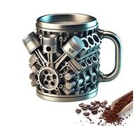 Genérico Tazas De Café Metálicas, Termo De Café Para Viaje 300ml Con Cierre Hermético, Botella De Agua De Ancha Con Diseño Motorizado Para Coche, Picnic, Camping Y Gimnasio