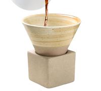 Genérico Tazas De Cerámica Hechas A Mano,Taza De Cono Triangular Japonesa De 100 Mililitros - Juego De Tazas De Café Y Té Con Embudo | Para Beber Batido Cappuccino Latte Sake Y Yogur