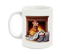 Genérico Tazas de Navidad,Vaso De Vino Y Leche Con Animales De Caricatura,Tazas de Café de Gallo | Para Mujeres Juventud Niños Amigos Madre Señora Fiesta De Las Vacaciones Bar De Granja