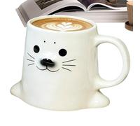 Genérico Tazas Divertidas,Foca Agarre Cómodo Decoración Escritorio,Taza Animal Para Té Y Agua | Decoración Hogar Oficina Escuela Cumpleaños Mujeres Niñas Hermana