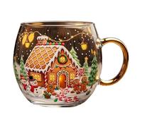 Genérico Tazas navideñas - 300 ml, taza de café pintada transparente, vaso para bebidas navideñas | Contenedor de bebidas festivas, artículos de regalo artísticos para leche, beebidas frías, cocina