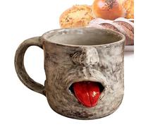 Genérico Tazas para Café con Leche | Divertida Taza con Lengua Moviéndose,Taza de Resina con Asa,Para Mujeres, Café, Té, Chocolate Caliente, Leche, Cafetería