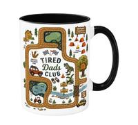Generico Taźza de café - 11oz 330 ml Cerámica Papá | Diseño Mapa Vehículo | Regalo Día del Padre Abuelo Marido Cumpleaños | Cerámica Bebidas Café Té