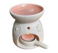 Genérico Té Light Wax Melt Warmer - Aroma Burner Difusor de Aceite de cerámica con Cuchara - Vela Talight Aceite Calentador Decoración del hogar