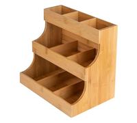 Genérico Tea Bag Holder, Organizer Storage Rack, 3-Tier Wooden Station Stand for Women, Kitchen, Men, Workplace, Home Pantry, Chest, Tabletop Display, Neatly Stores and Displays Various Tea Bags