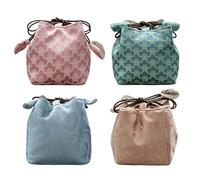 Genérico Tea Bag Organizer - Drawstring Pouch | Chinese Aesthetic Storage with Travel Utility, Picnic Camping Accessory with Birthday Party Use, Tea Tools Organizer for Home Office