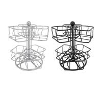 Genérico Tea Bag Spin Organizer - Two Tier Six Compartment Rotating Metal