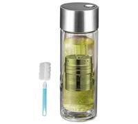 Generico Tea Infuser Bottle - Glass Tea Infuser Bottle - Double-Layer Water Cup, With Filter 400ml - Double-Layer Water Cup With Magnetic Lid High Temperature Resistant Drinkware