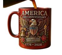 Genérico Tea Mug 250th Birthday - Commemorative Cup for Celebration | Ceramic Material with Comfortable Handle, Printed Design for Hot Beverages Morning Coffee Tea Party Souvenirs Gift