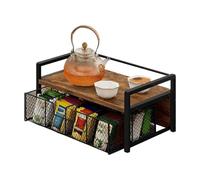 Genérico Tea Storage Box, Vintage Teabag Organizer, Heavy Duty Container, Kitchen Counter Station, Home Office Organizer, Dorm Room Storage, Meditation Room Holder for Counter Home Dorm Living