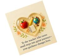 Genérico Teacher Keepsake - Heart Party Favors, Teacher Acción de Gracias Keepsake With Card For Girls School Classroom Graduation Christmas Birthday Students Teens Kids Boys