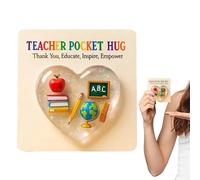 Genérico Teacher Keepsake - Heart Party Favors, Teacher Thanksgiving Keepsake With Card For Girls School Classroom Graduation Christmas Birthday Students Teens Kids Boys