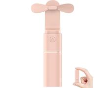 Genérico Tech Candy Fan, Tech Candy Easy Breezy Portable Fan, Portable Handheld Mini Fans & Power Bank (Pink)