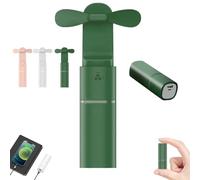 Genérico Tech Candy Fan, Tech Candy Easy Breezy Portable Fan, Portable Handheld Mini Fans & Power Bank, Rechargeable Personal Handheld Fans (Green)