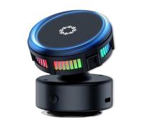 Genérico Techgoplus Phone Holder, 3-In-1 Magnetic Phone Holder, 360° Adjustable Car Mount, with Strong Suction Cup, Cooling, Fast Charging, Universal for All Smartphones (Black)