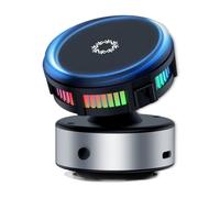 Genérico Techgoplus Phone Holder, 3-In-1 Magnetic Phone Holder, 360° Adjustable Car Mount, with Strong Suction Cup, Cooling, Fast Charging, Universal for All Smartphones (Silver)