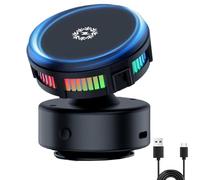 Genérico Techgoplus Phone Holder, 3-in-1 Magnetic Phone Holder, 360° Electric Vacuum Suction, with Heat Dissipation and Cooling Function (Black)