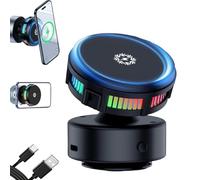 Genérico Techgoplus Phone Holder, 3-in-1 Magnetic , Phones Cooling, 360° Adjustable Vacuum Magnetic Phone Holder, Suction Cup Phone Mount for All Smartphones (Black)