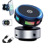 Genérico Techgoplus Phone Holder, 3-in-1 Magnetic , Phones Cooling, 360° Adjustable Vacuum Magnetic Phone Holder, Suction Cup Phone Mount for All Smartphones (Gray)