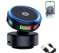 Genérico Techgoplus Phone Holder, Magnetic Holder New Plus 3 in 1 Ultra, 360° Adjustable Car Mount, with Strong Suction Cup, Phone Cooling, Universal for All Smartphones (Black,1 pcs)