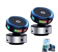 Genérico Techgoplus Phone Holder, Magnetic Holder New Plus 3 in 1 Ultra, 360° Electric Vacuum Suction, Wireless Fast Charging, Phone Cooling, for All Smartphones (Silver*2pcs)