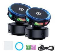Genérico Techgoplus Phone Holder, Techgoplus Car Mount, Magnetic Holder New Plus 3 in 1 Ultra, 360° Electric Vacuum Suction, Wireless Fast Charging, Phone Cooling (2 PCS Black)
